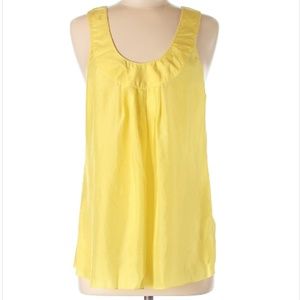 Eliot Scoop Neck yellow Silk sleeveless blouse L